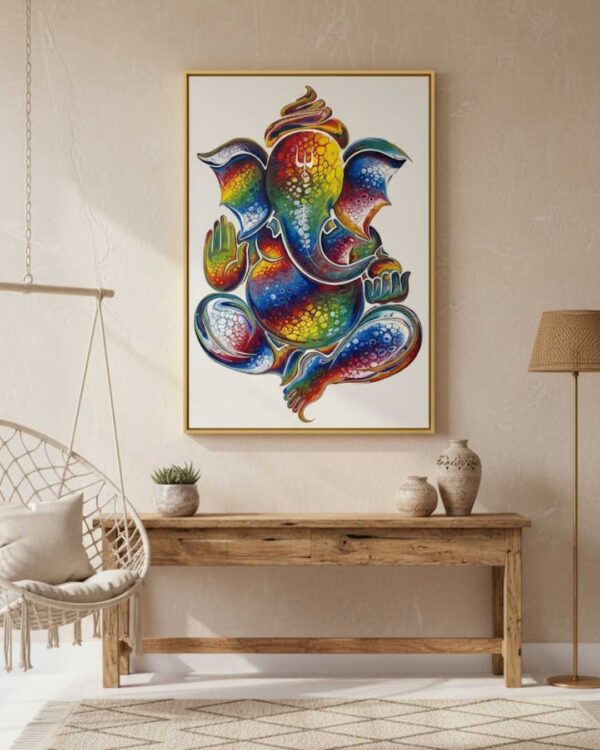 Acrylic pour Ganesh