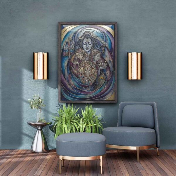 Divine Harmony: Shiva's Sacred Family